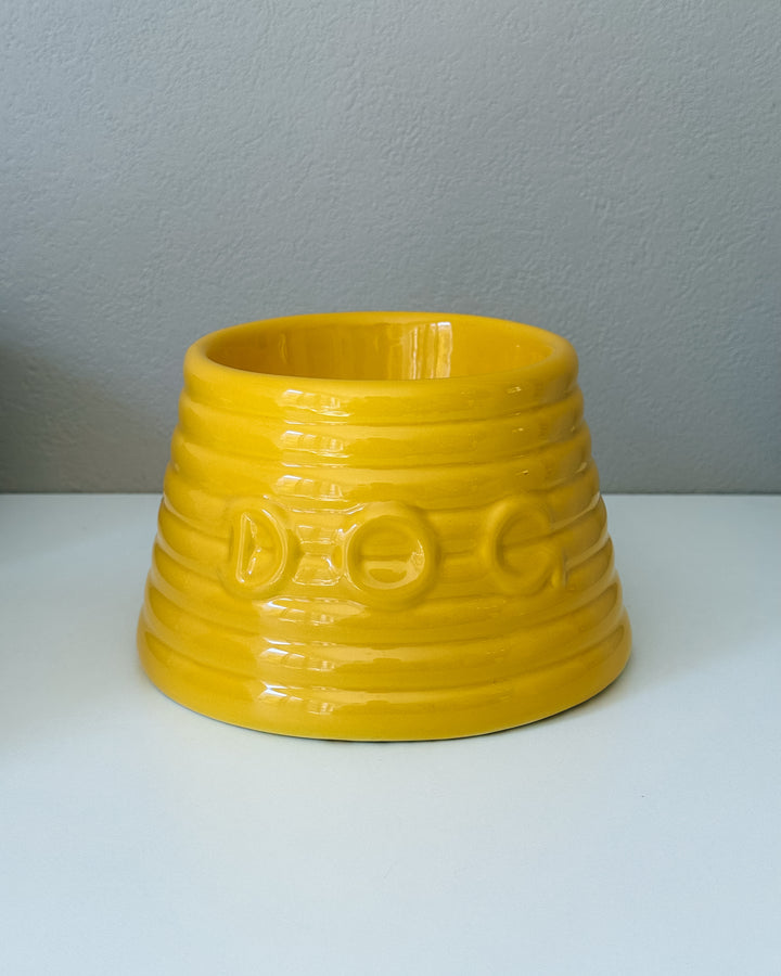 Bauer Pottery Ringware Dog Bowl｜アメリカ製 陶器の犬用食器